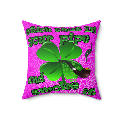 celtics logo - Faux Suede Square Pillow - (pink swirl)
