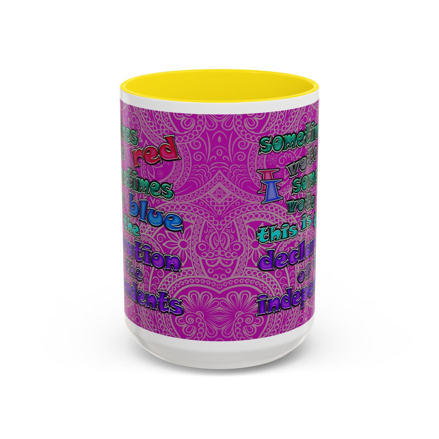declaration of the independents - Accent Mug (pink swirl)