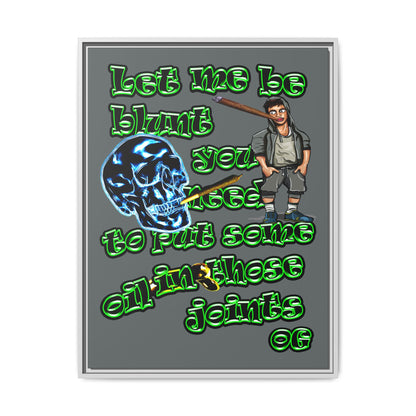 og - framed canvas art (dark grey)