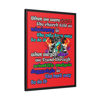 doggystyle - framed canvas art (red)
