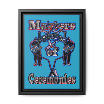 em cee squared - framed canvas art (turquoise)