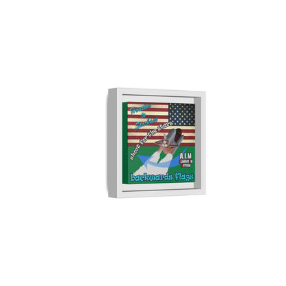 shoot for the stars - framed canvas art (dark green)