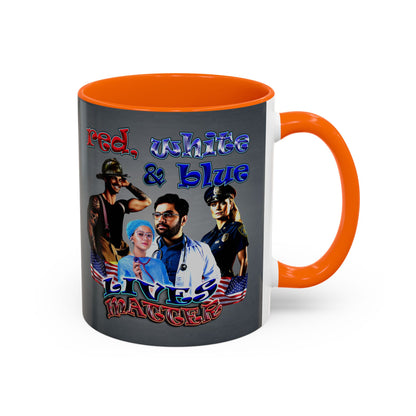rw&b lives matter - Accent Mug (grey-light grey)