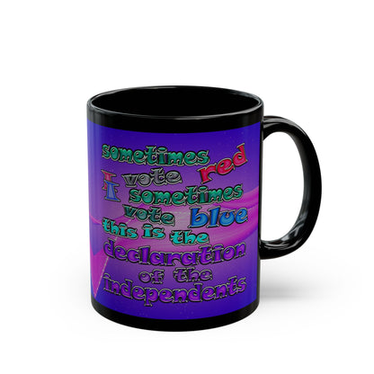 declaration of the independents - Black Mug (purple-pink wave)