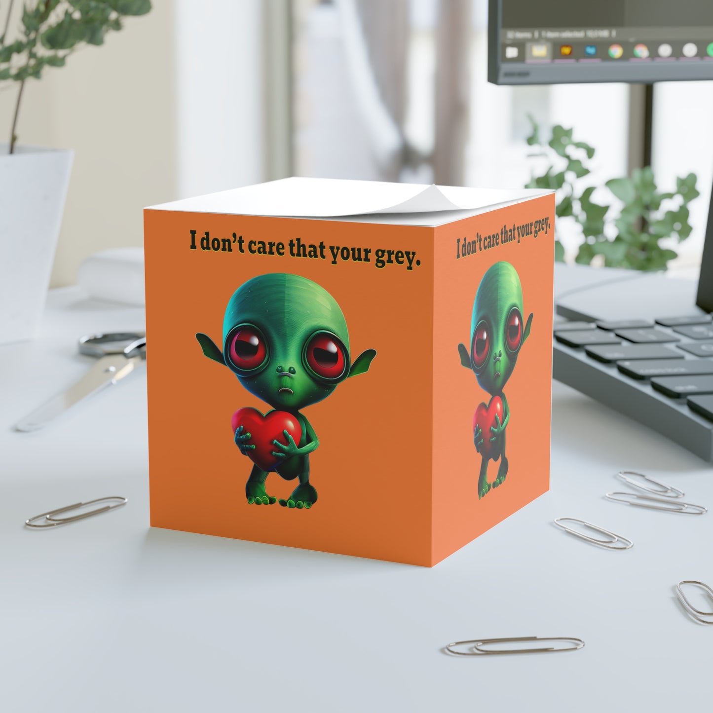 I don't care that your grey - note cube (crusta)