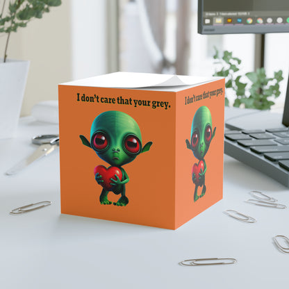 I don't care that your grey - note cube (crusta)