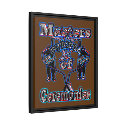 em cee squared - framed canvas art (brown)