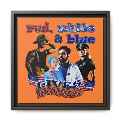 rw&b lives matter - framed canvas art (crusta)