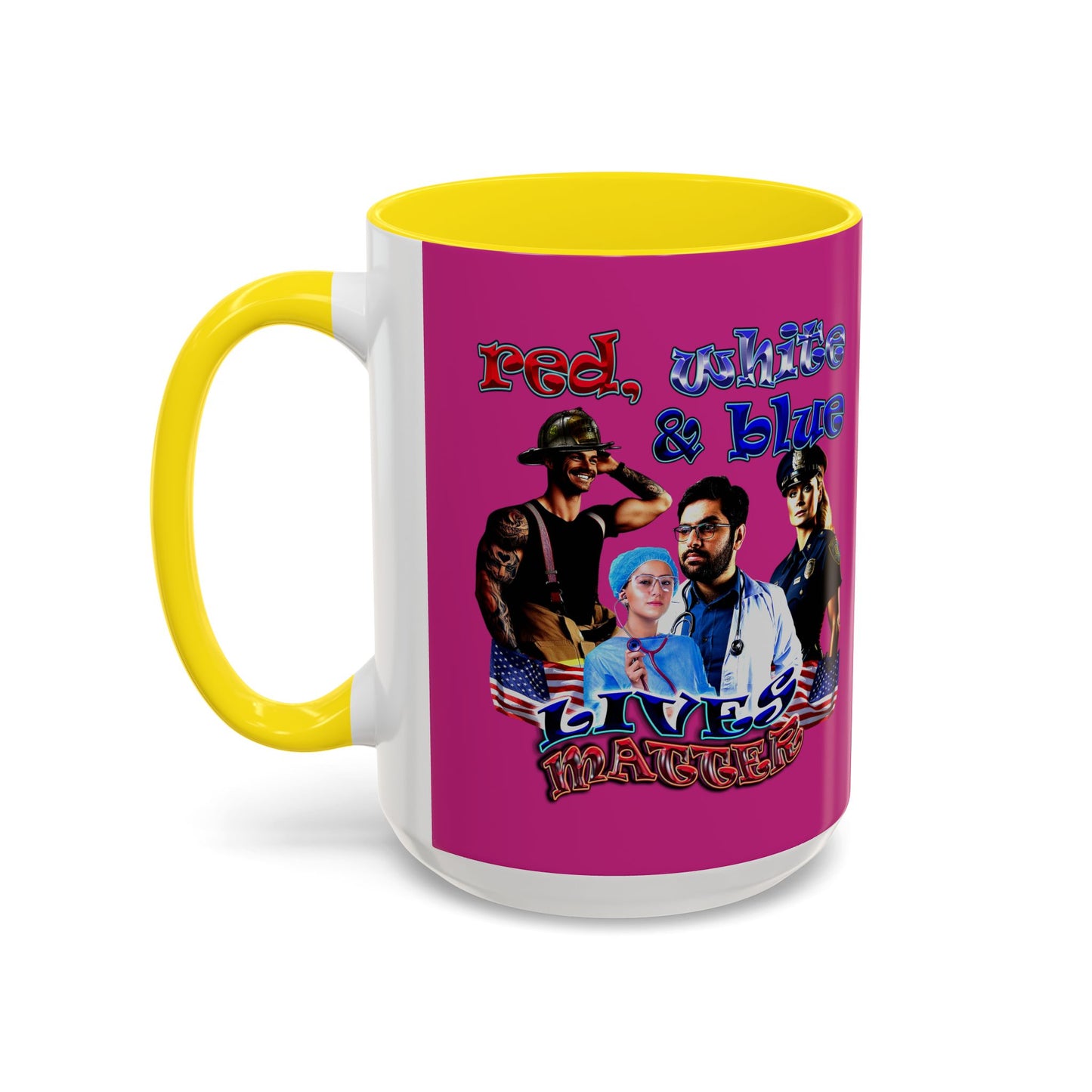 rw&b lives matter - Accent Mug (pink)