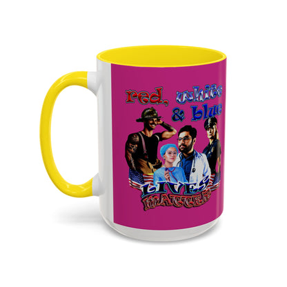rw&b lives matter - Accent Mug (pink)