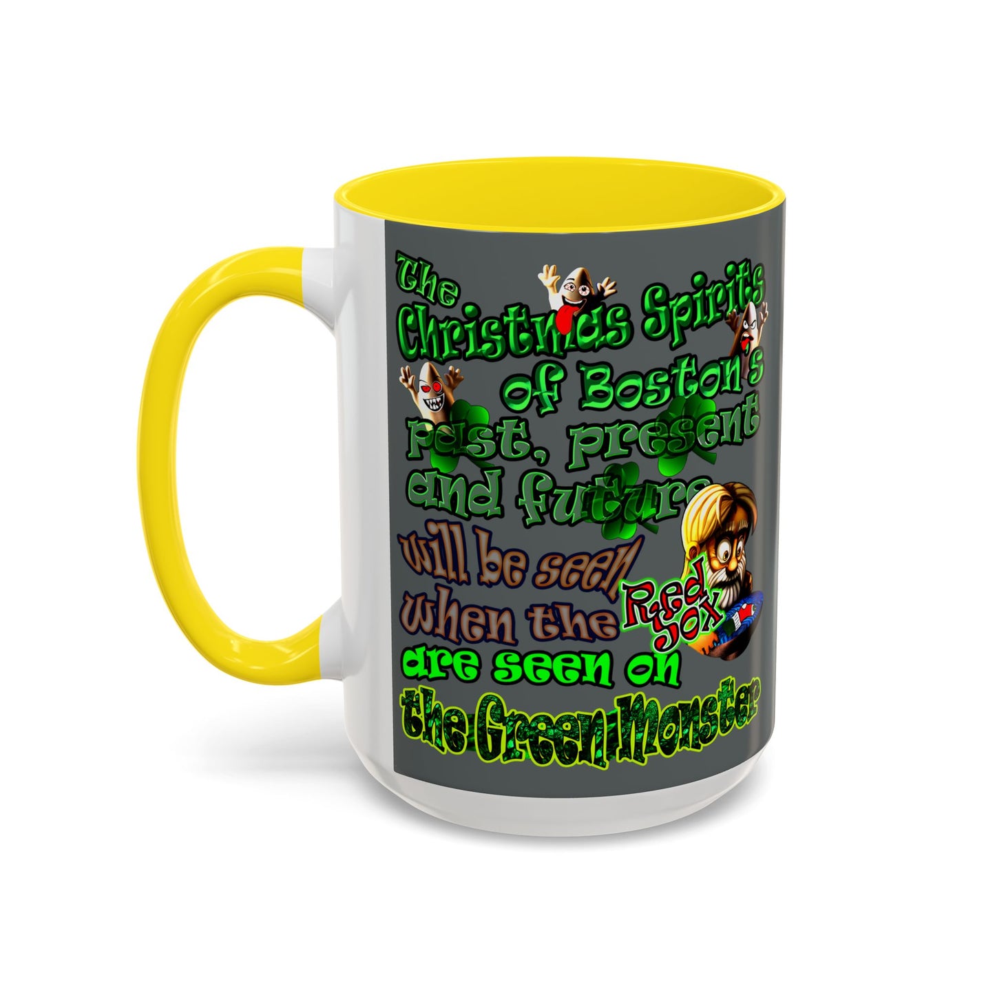 christmas spirits of boston - Accent Mug (dark grey)