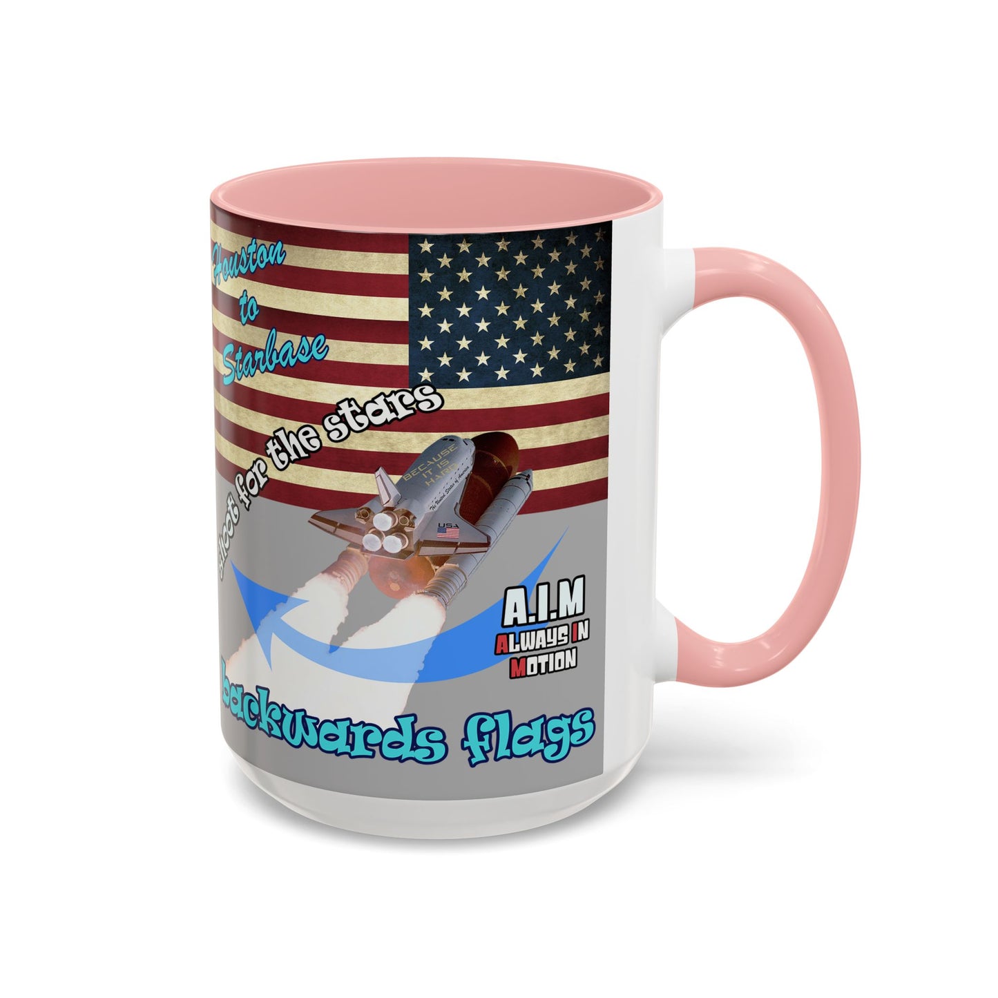 shoot for the stars - Accent Mug (light grey)
