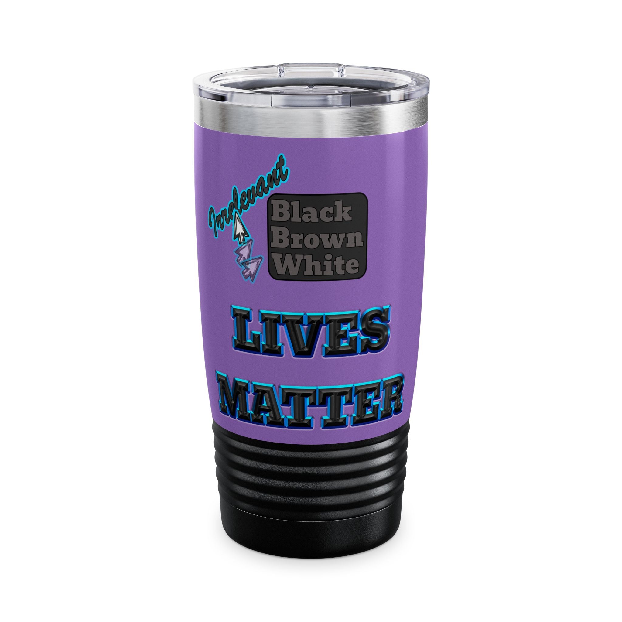 irrelevant - Ringneck Tumbler, 20oz (light purple)