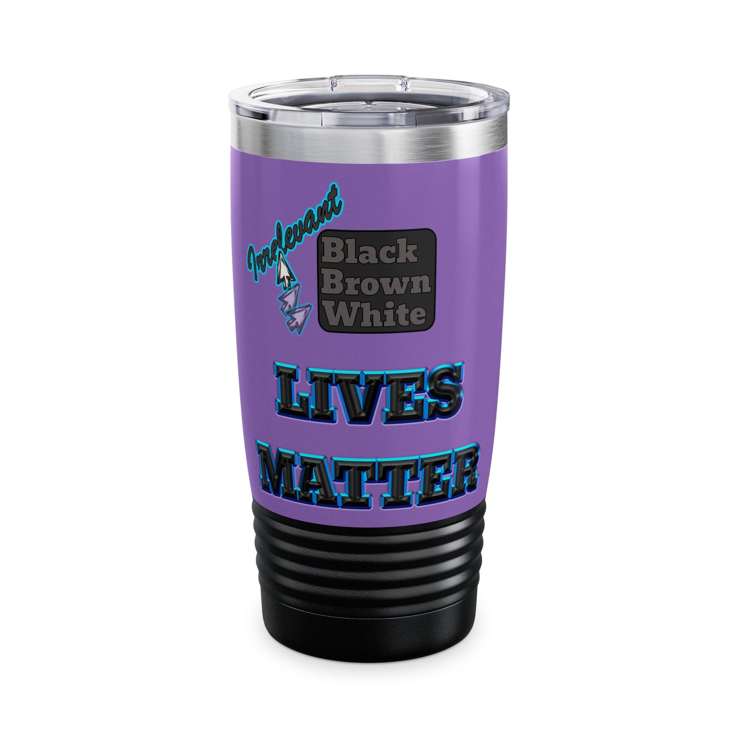 irrelevant - Ringneck Tumbler, 20oz (light purple)