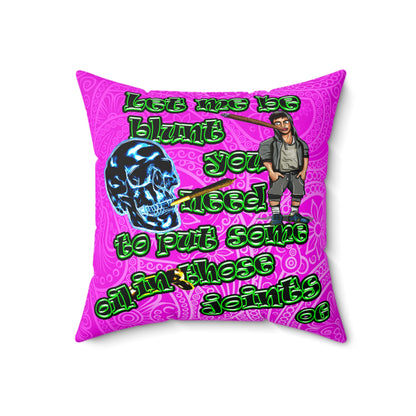 og - Spun Polyester Square Pillow - (pink swirl)