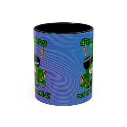 disc jockey - Accent Mug (light blue-purple wave)