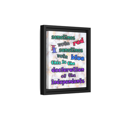 declaration of the independents - framed canvas art (white marble)
