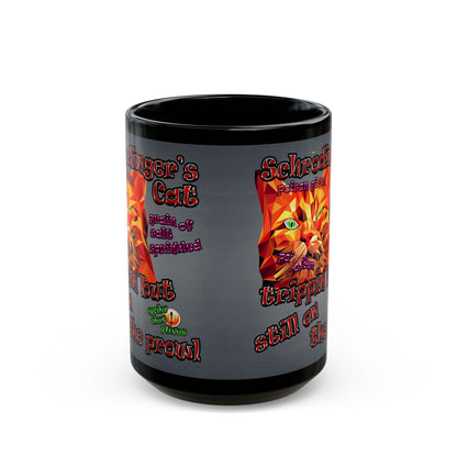 schrodinger's cat - Black Mug (grey-light grey)