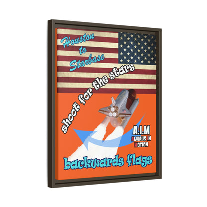 shoot for the stars - framed canvas art (orange)