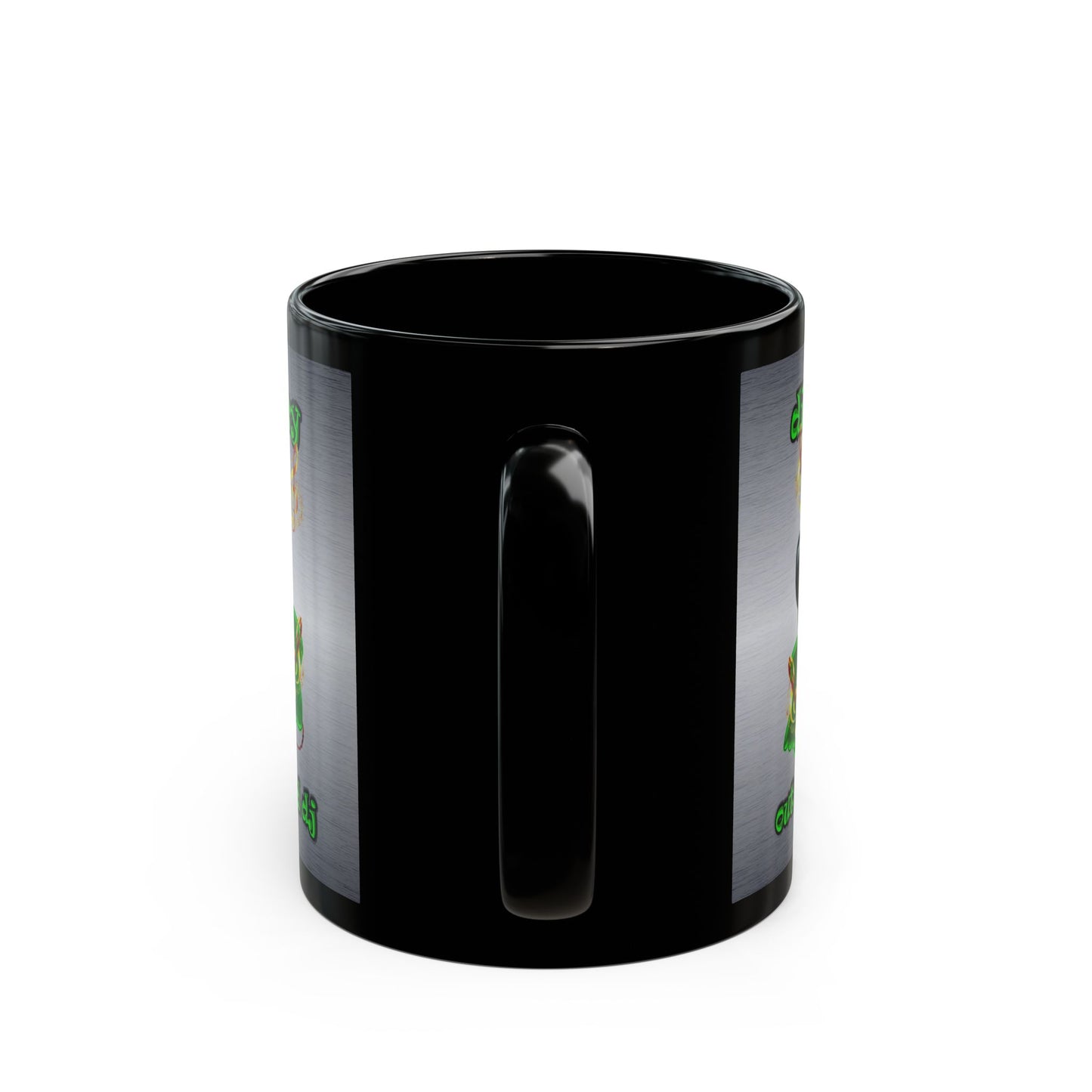 disc jockey - Black Mug (brushed nickel)