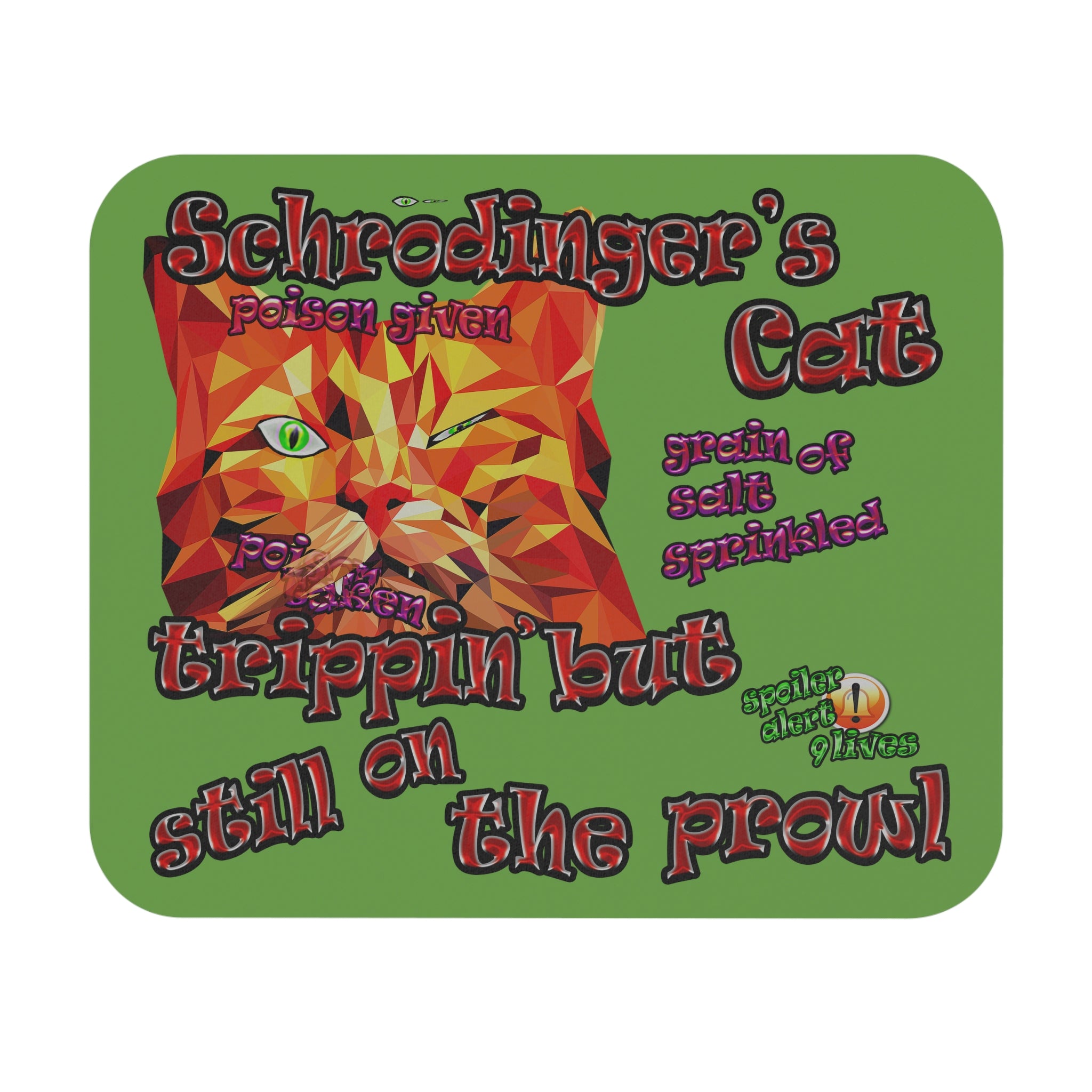 schrodinger's cat - Mouse Pad (Rectangle) (green)