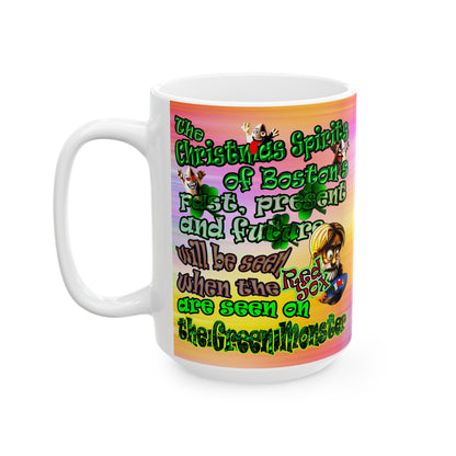 christmas spirits of boston - White Mug (color blur)