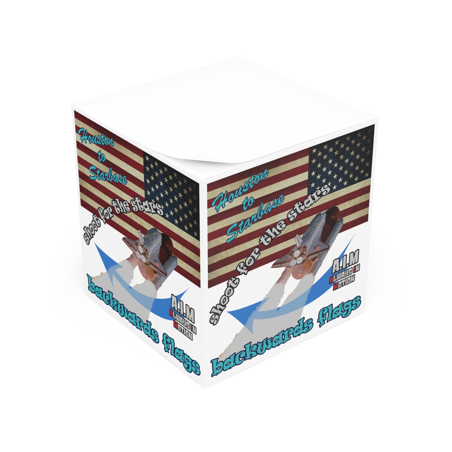 shoot for the stars - note cube (white)