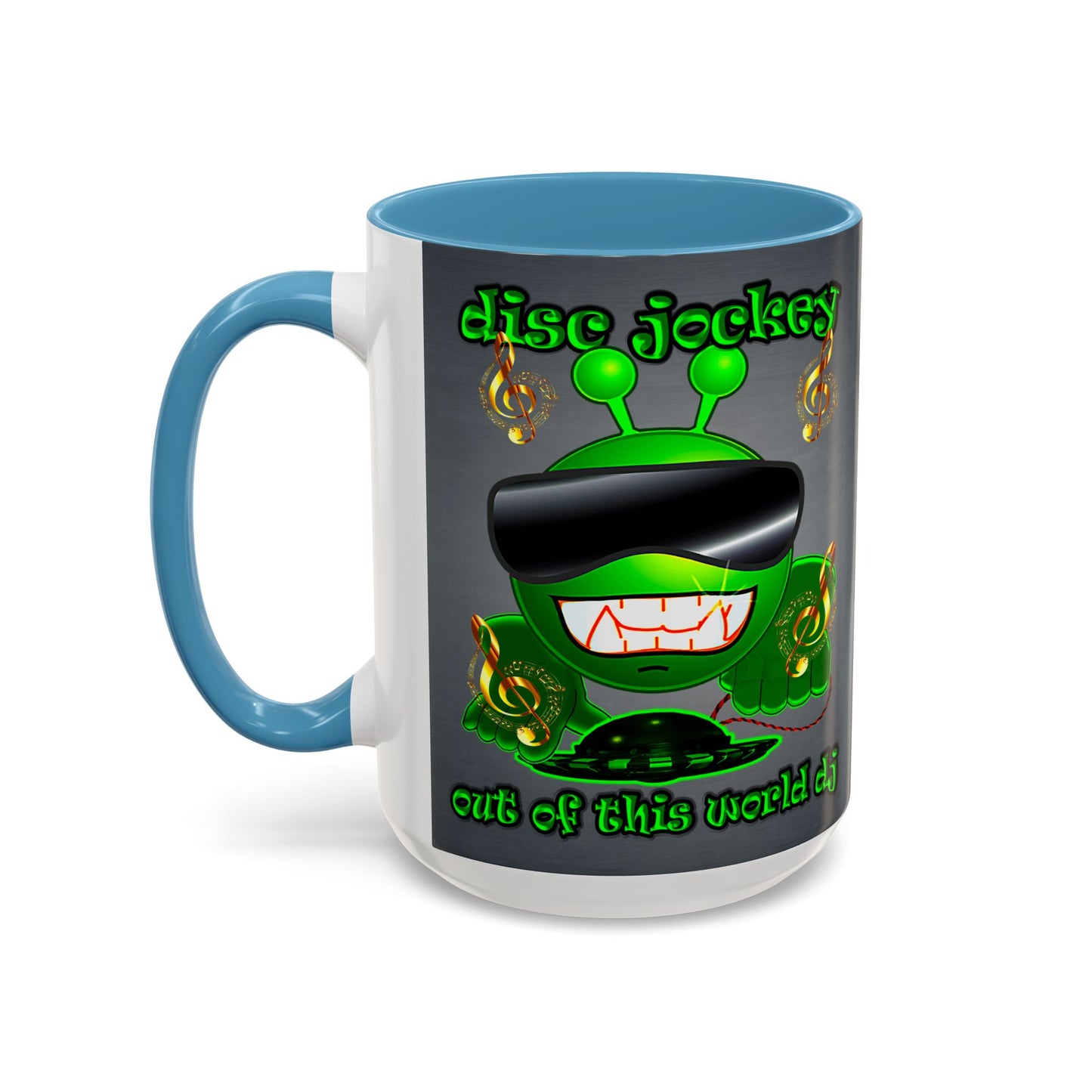 disc jockey - Accent Mug (grey-light grey)