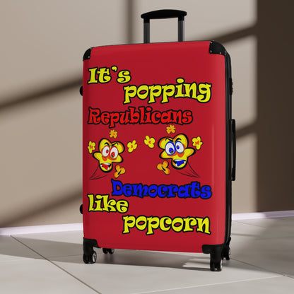 popping like popcorn - Suitcase (dark red)