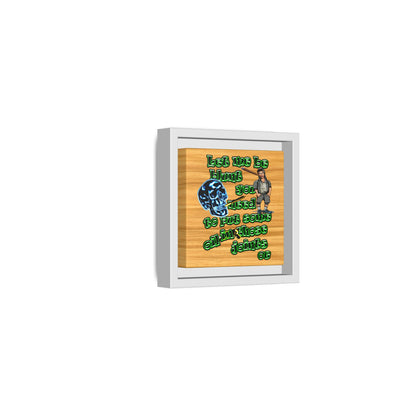 og - framed canvas art (butterscotch wood finish)
