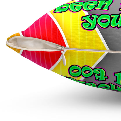 noticed you noticing - Spun Polyester Square Pillow - (rainbow split)