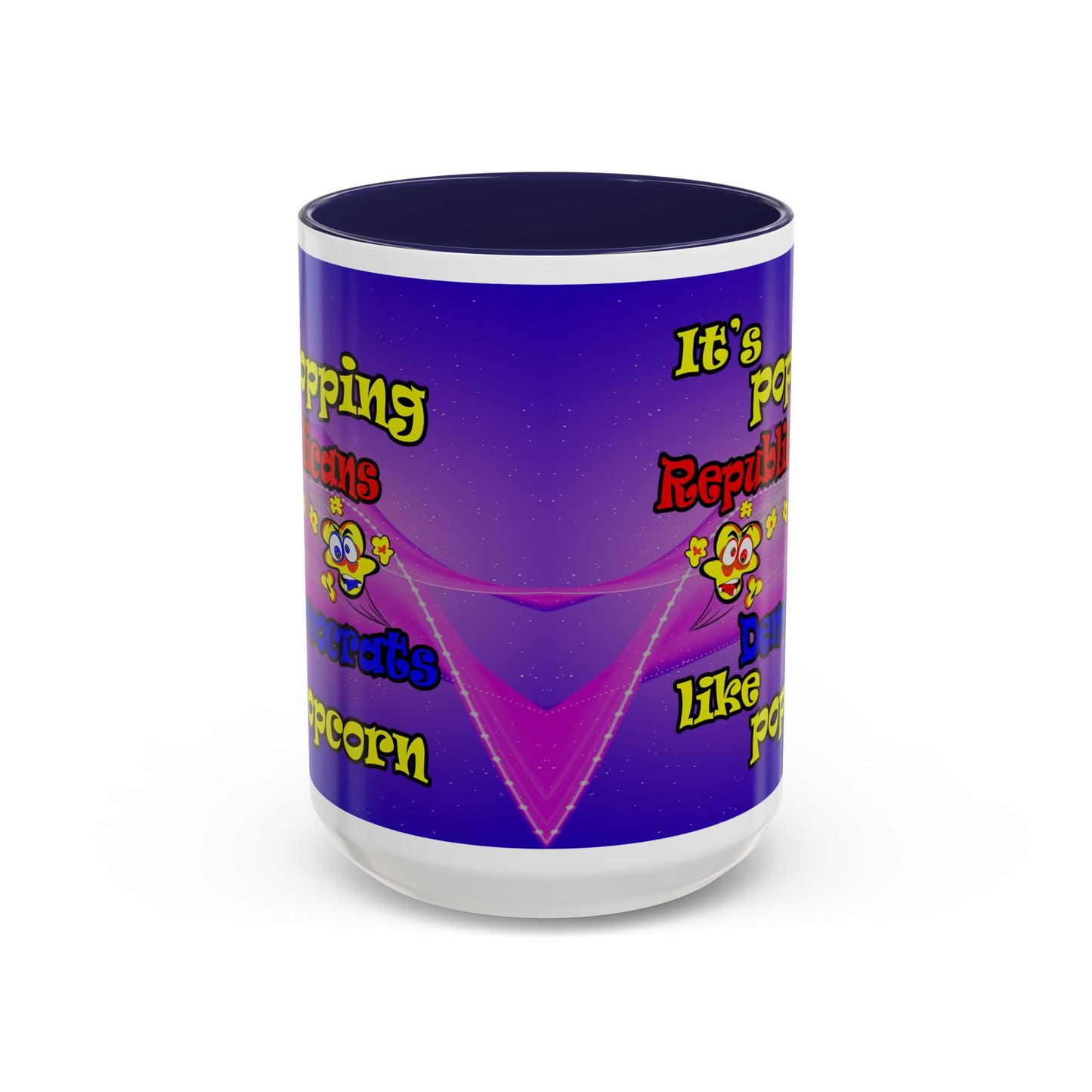 popping like popcorn - Accent Mug (purple-pink wave)