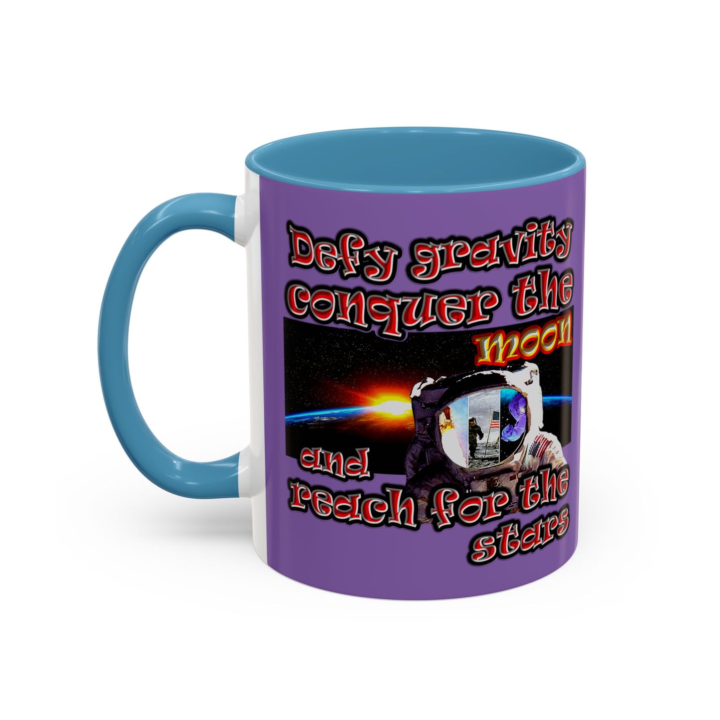 defy conquer reach - Accent Mug (light purple)