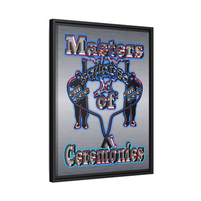 em cee squared - framed canvas art (brushed nickel)