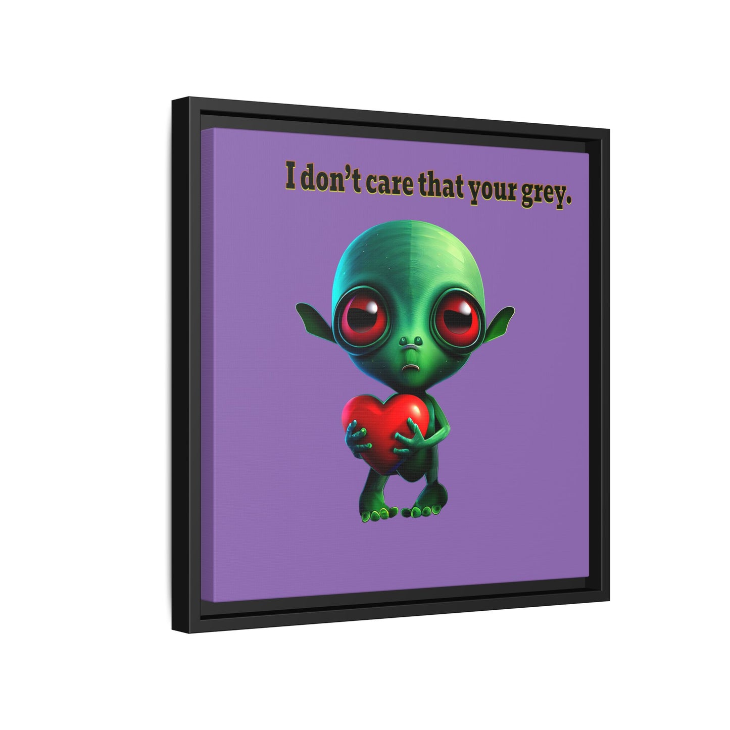I don't care that your grey - framed canvas art (light purple)