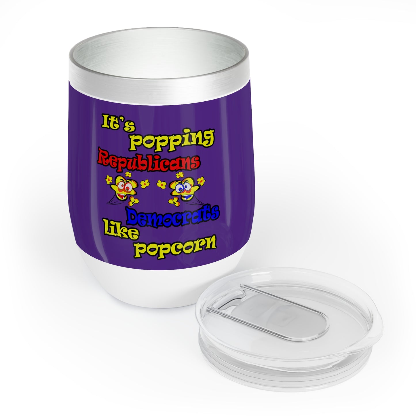 popping like popcorn - Chill Wine Tumbler (purple)