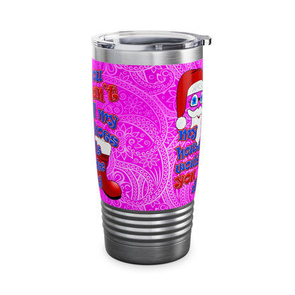 santa's shoes - Ringneck Tumbler, 20oz (pink swirl)