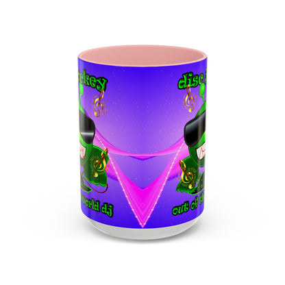 disc jockey - Accent Mug (purple-pink wave)