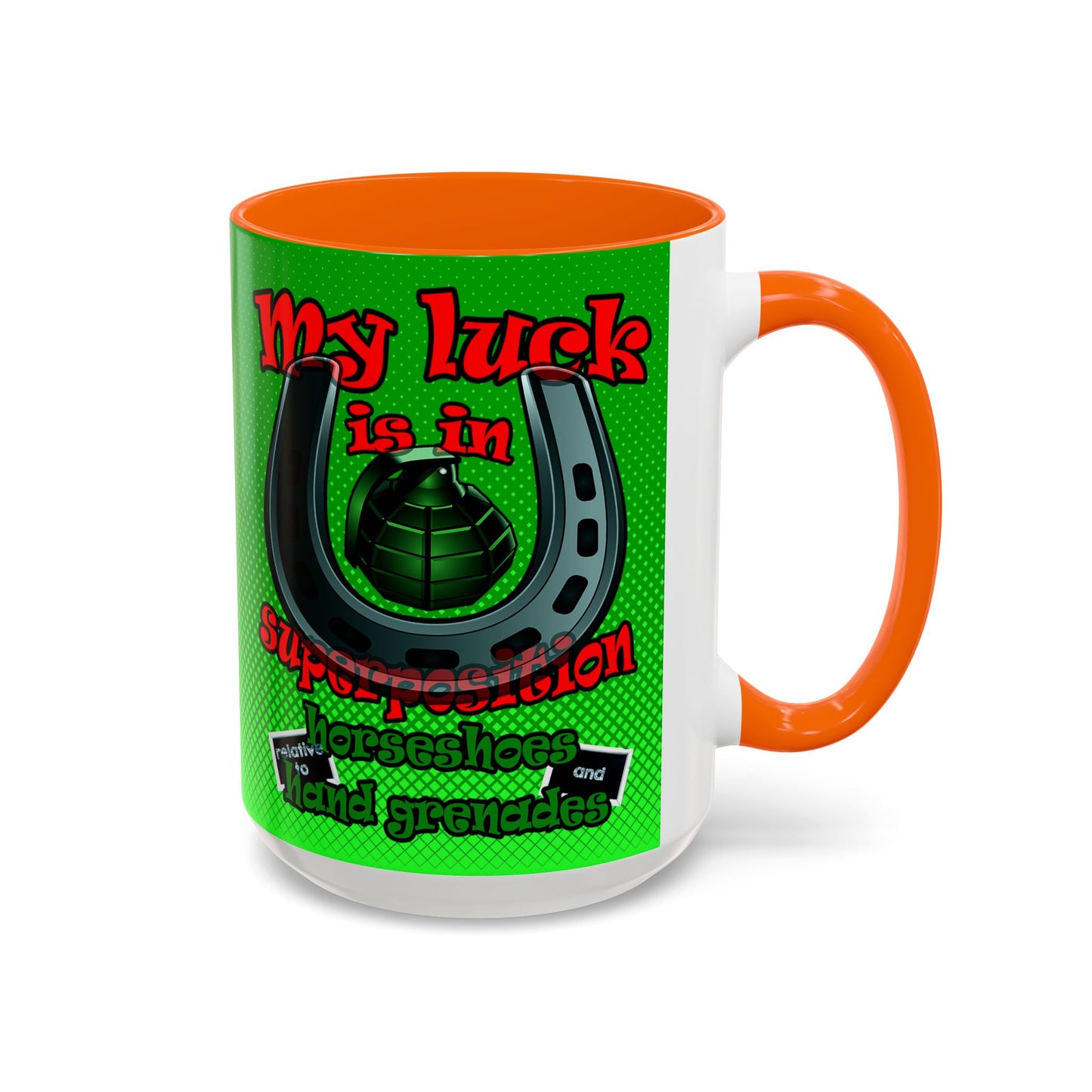 my luck - Accent Mug (logo green)