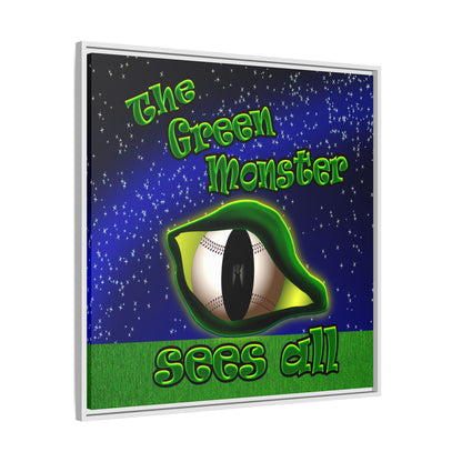 green monster - framed canvas art ('snoops' background)