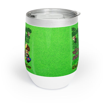 christmas spirits of boston - Chill Wine Tumbler (green turf)
