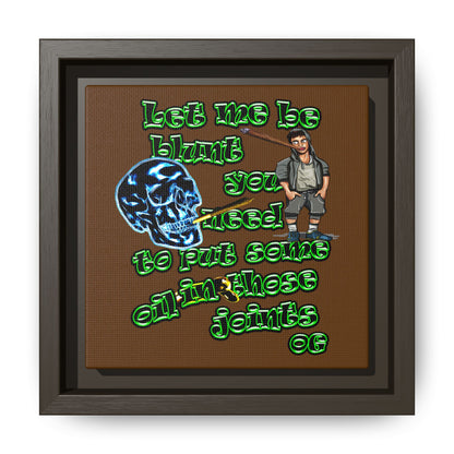 og - framed canvas art (brown)