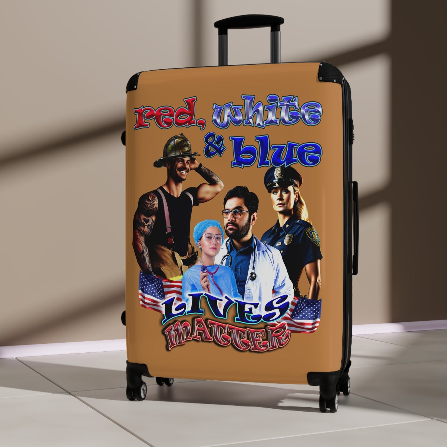 rw&b lives matter - Suitcase (light brown)