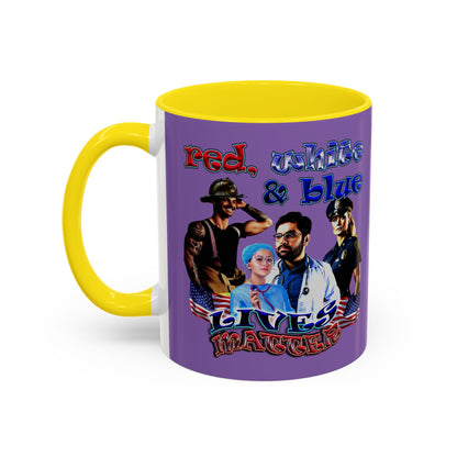rw&b lives matter - Accent Mug (light purple)