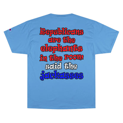 donkeys and elephants - Champion T-Shirt