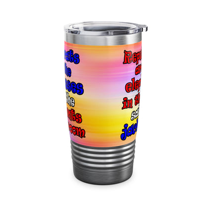 donkeys and elephants - Ringneck Tumbler, 20oz (color blur)