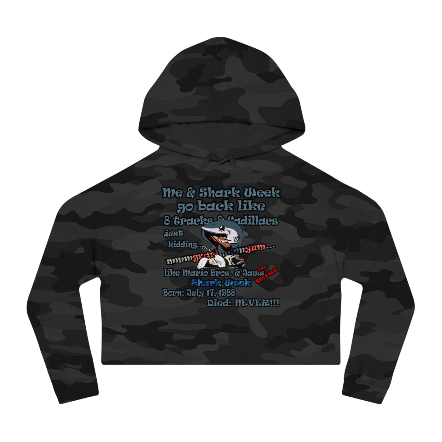 shark week - Women’s Cropped Hooded Sweatshirt