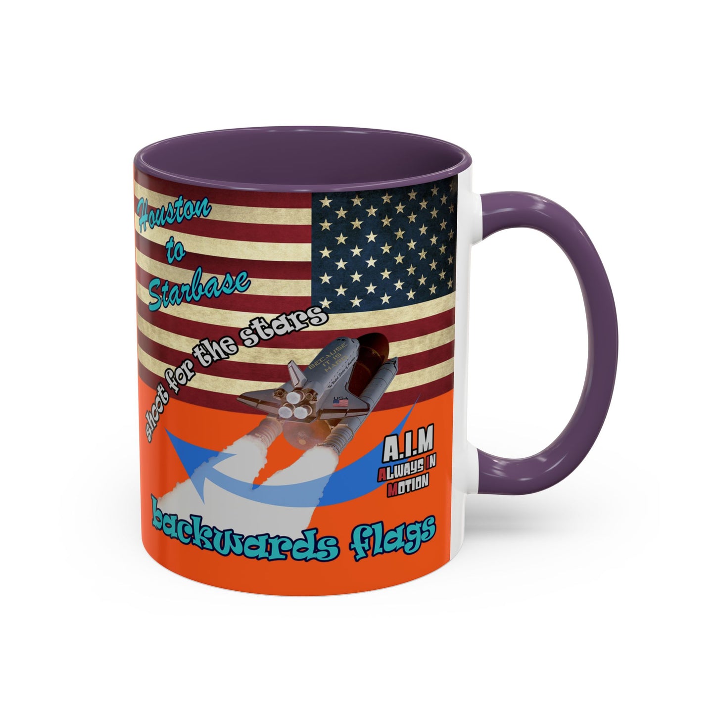 shoot for the stars - Accent Mug (orange)