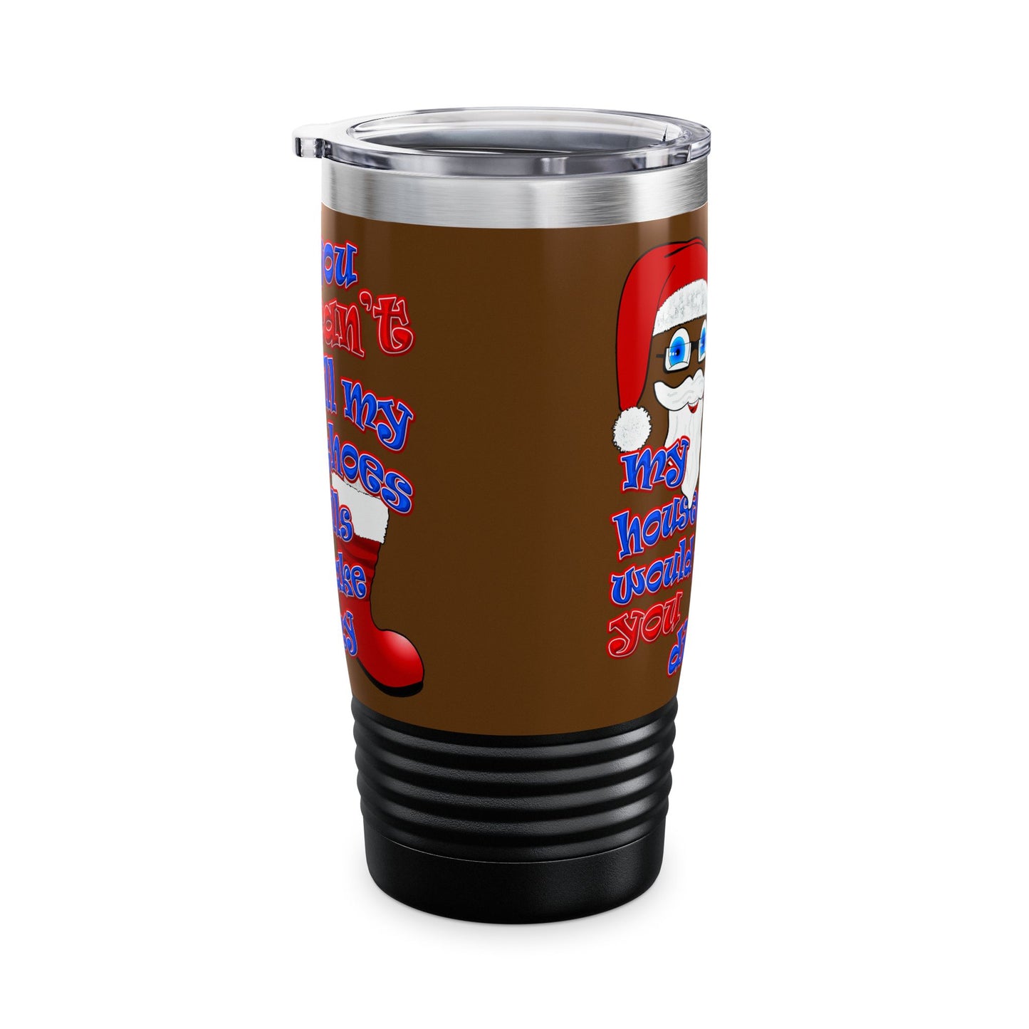 santa's shoes - Ringneck Tumbler, 20oz (brown)