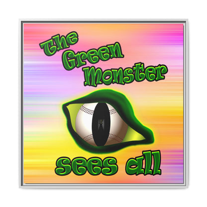 green monster - framed canvas art (color blur)